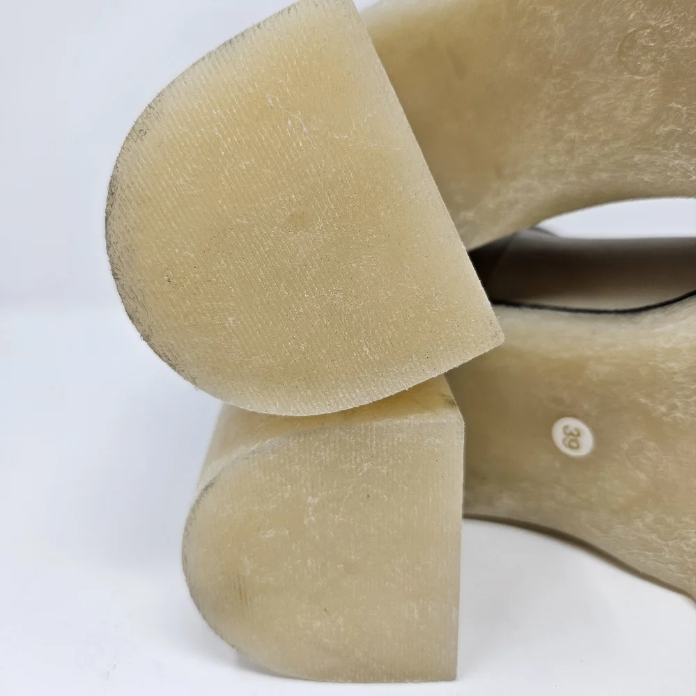 Free People Jesse Cut-Out Ivory Leather Platform Ankle Boots Sz 8 & 9 Boho - Picture 11 of 16